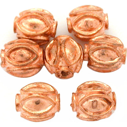 Round Copper Plated Beads 9.5mm 15 Grams 6Pcs Approx.