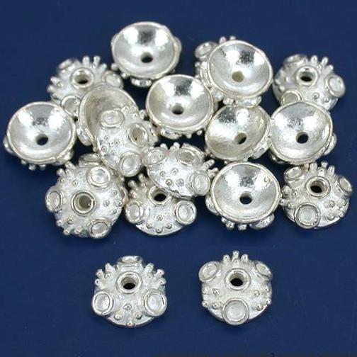 Bali Bead Caps Silver Plated 10mm 15 Grams 18Pcs Approx.