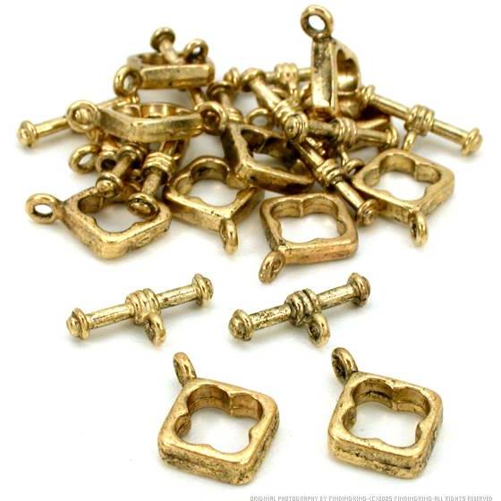 Square Toggle Clasps Antique Gold Plated Part Approx 12