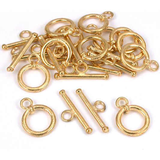 Toggle Clasp Gold Plated 17mm 12Pcs Approx.