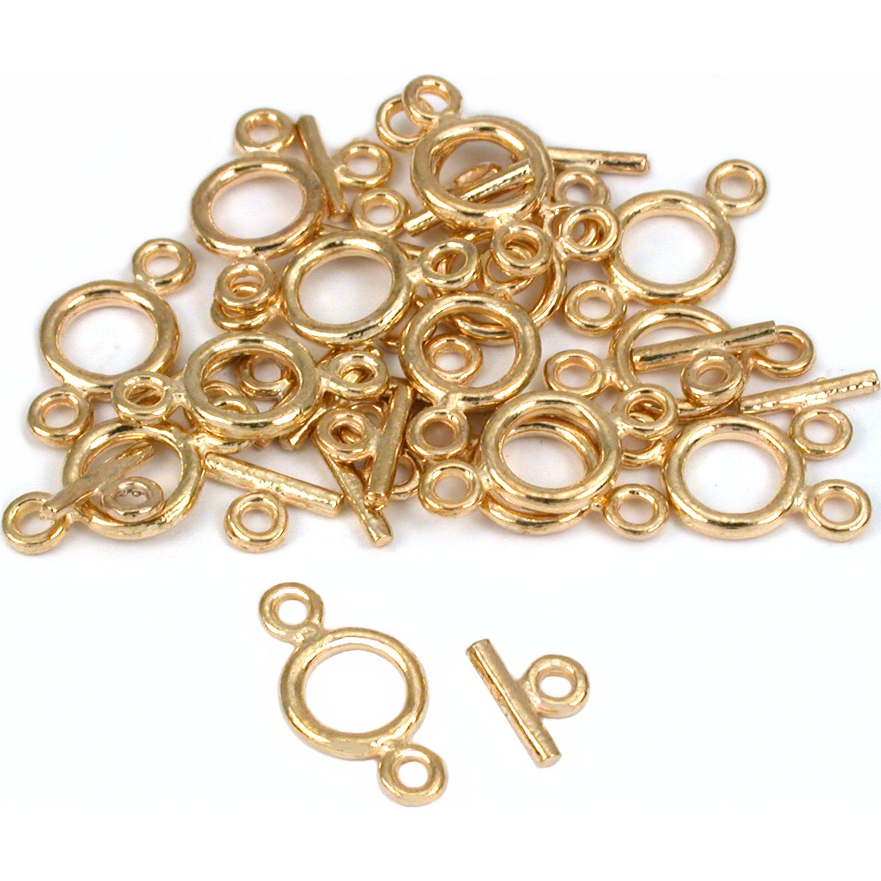 Bali Toggle Clasps Gold Plated 20mm 15 Grams