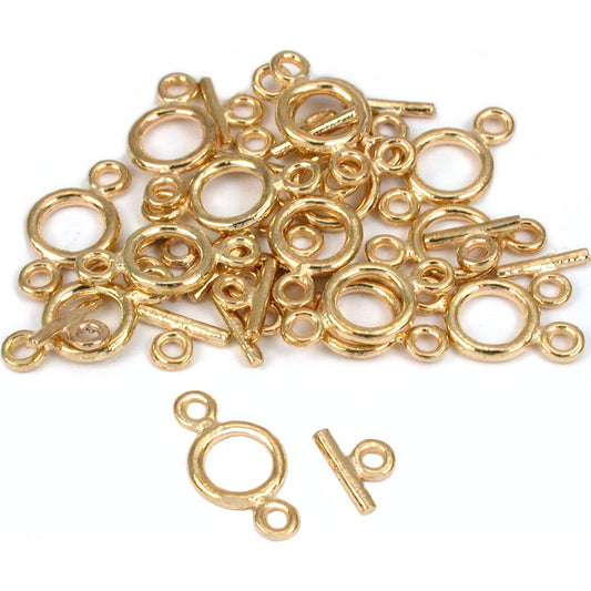 Bali Toggle Clasps Gold Plated 20mm 15 Grams