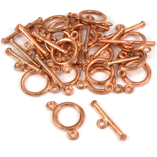 Two Strand Toggle Clasp Copper Plated 11.5mm 15Pcs Approx.