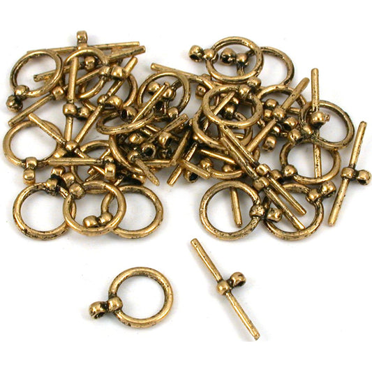 Toggle Clasp Antique Gold Plated 13mm 23Pcs Approx.