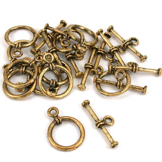 Toggle Clasp Antique Gold Plated 19.5mm 11Pcs Approx.