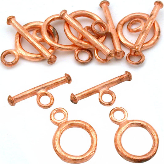Toggle Clasps Copper Plated 13mm 6Pcs Approx.