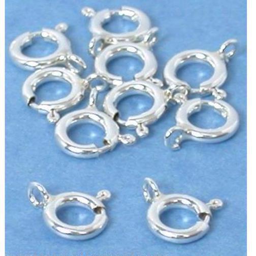 Spring Ring Clasp Sterling Silver 5.5mm 10Pcs