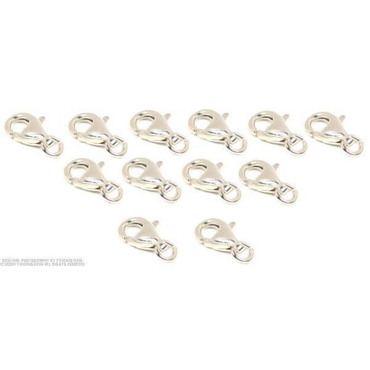 12 Sterling Silver Lobster Clasp Jewelry Bracelet Neckalce Ends 11mm x 5mm