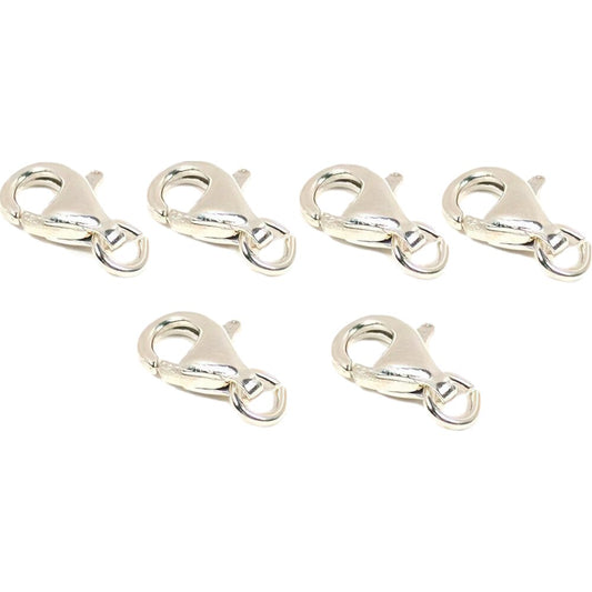 6 Lobster Clasps Sterling Silver Claw Jewelry Part 11mm