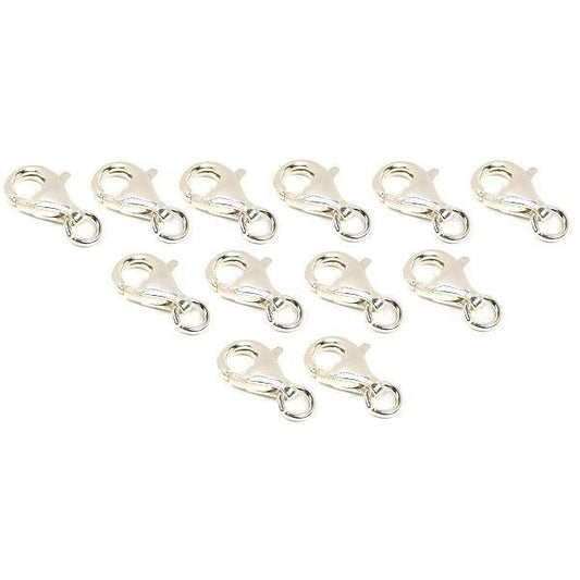 12 Sterling Silver Lobster Clasps 13mm x 7mm