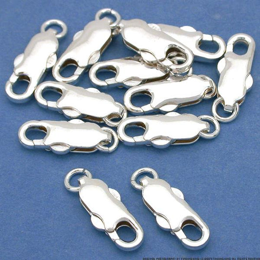 12 Sterling Silver Lobster Push Clasps 16mm