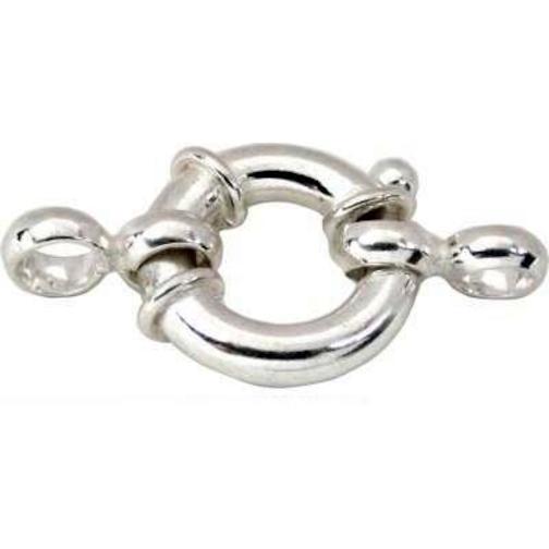 Fancy Spring Ring Clasp Sterling Silver 16mm – FindingKing