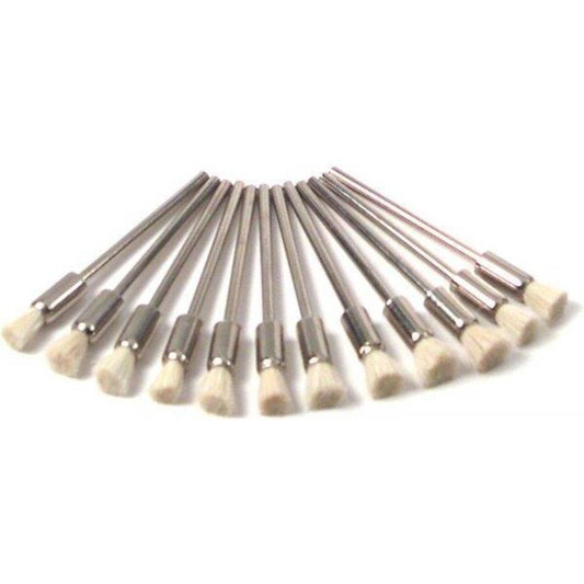 End Brushes Soft Hair 1/4" 12Pcs