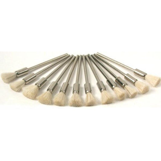 End Hair Type Brushes Soft 3/8" 12Pcs