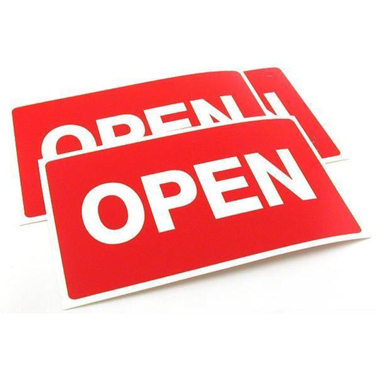 3 Open Signs Window Business Display Showcase Message