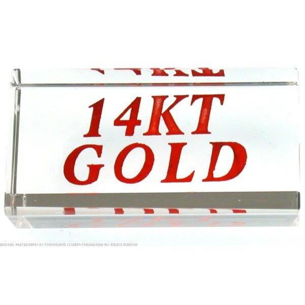 3 Display Signs 14KT Gold Showcase Jewelry Countertop