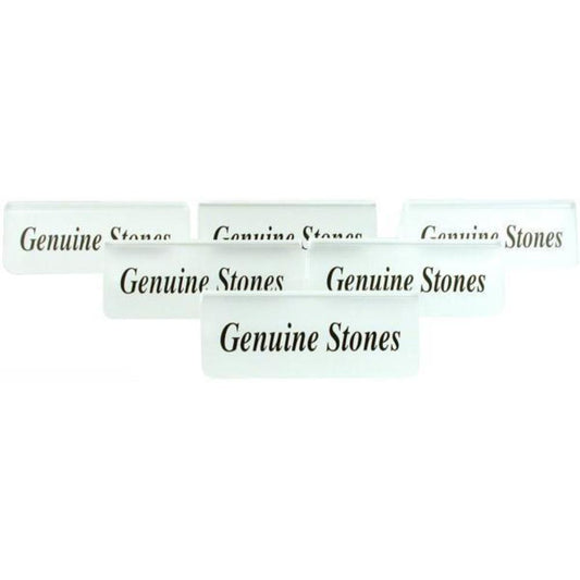 6 Display Signs Genuine Stones Showcase Counter Fixture