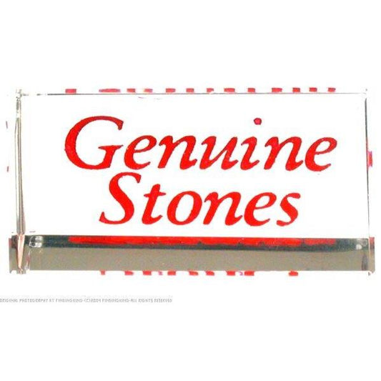 Genuine Stones Jewelry Showcase Sign Crystal