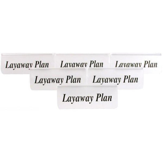 6 Display Signs Layaway Plan Showcase Jewelry Fixtures