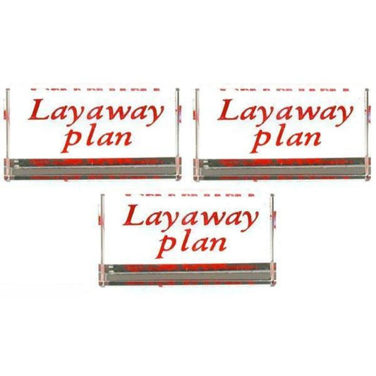 3 Display Signs Layaway Plan Jewelry Showcase Fixtures