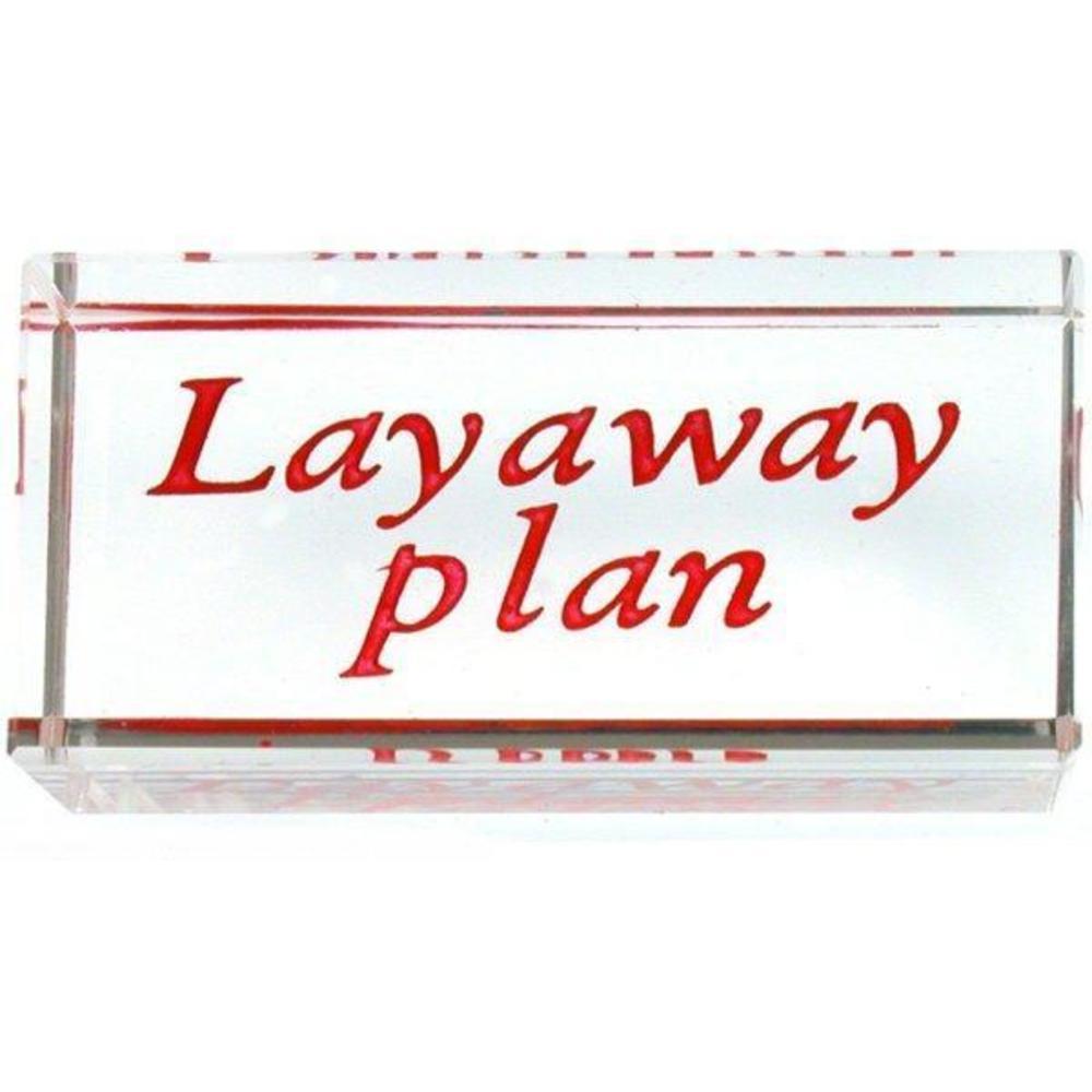 3 Display Signs Layaway Plan Jewelry Showcase Fixtures