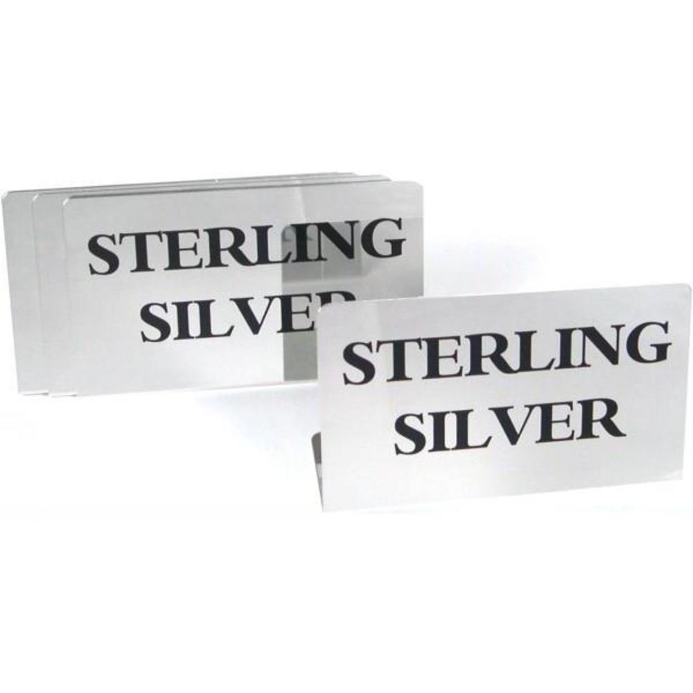 4 Sterling Silver Signs Showcase Countertop Displays – FindingKing