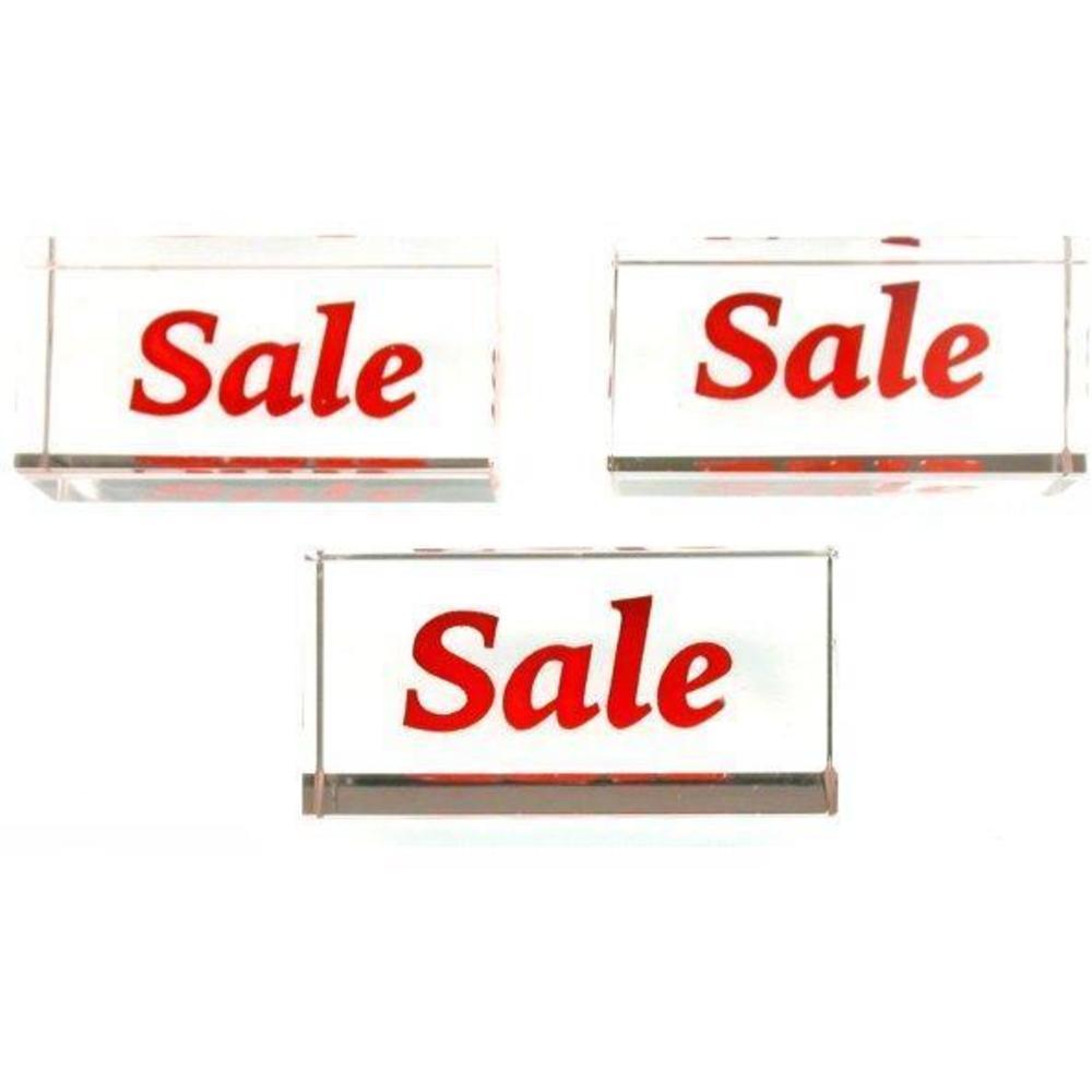 3 Crystal Sale Signs Jewelry Showcase Counter Displays