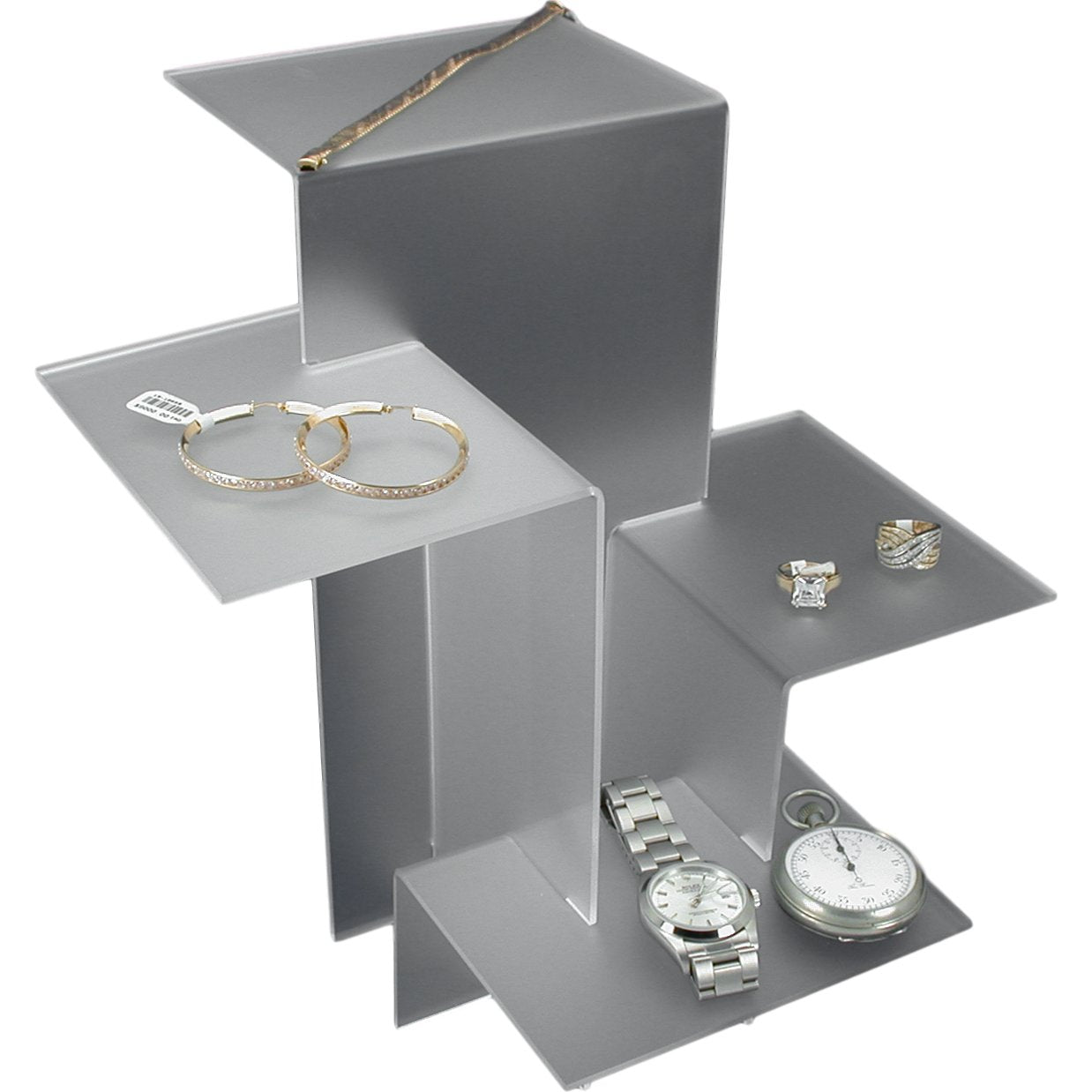 Jewelry Showcase Display Risers Frosted White Acrylic 4Pcs