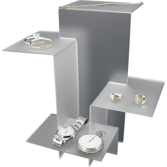 Jewelry Showcase Display Risers Frosted White Acrylic 4Pcs