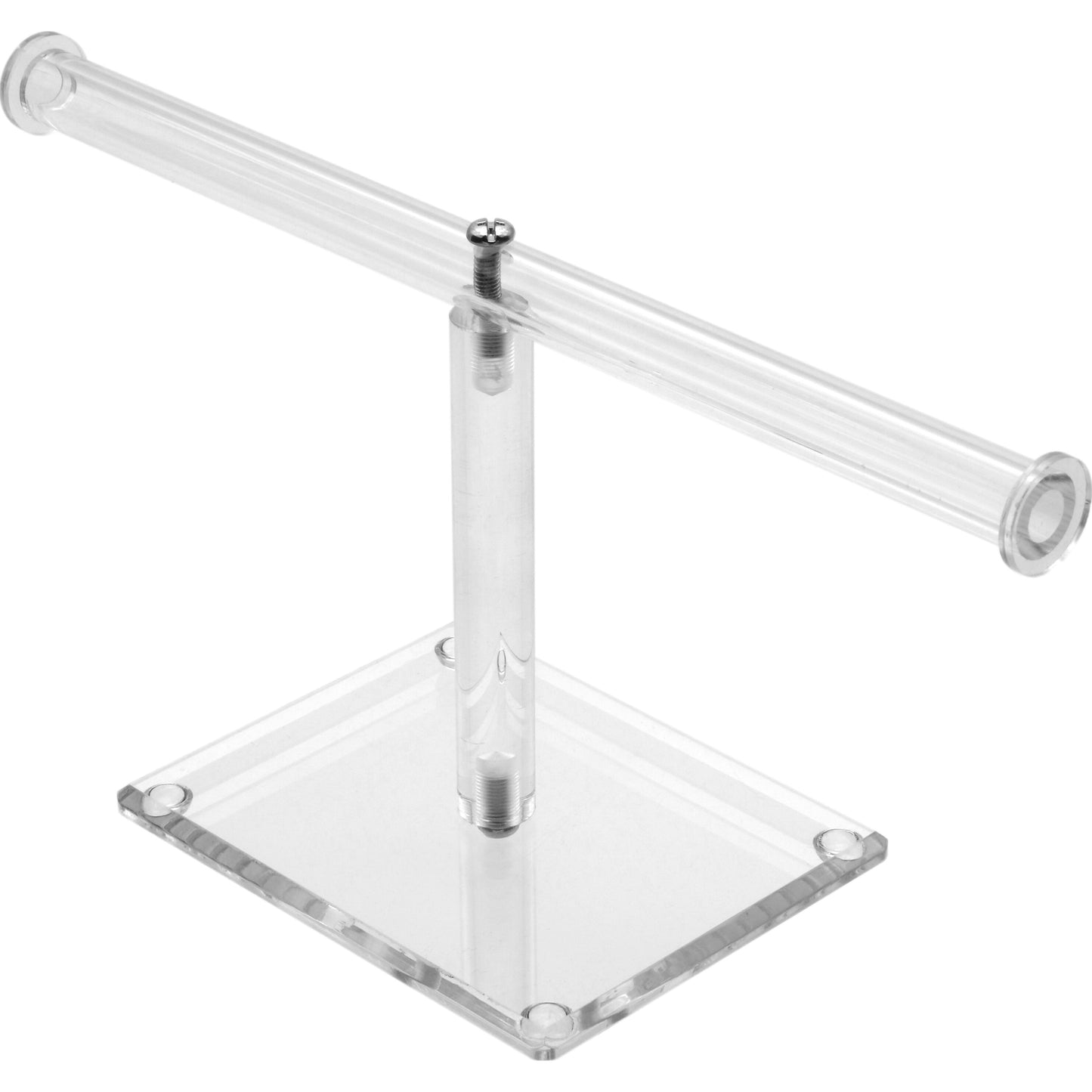 Clear Acrylic 2 Tier T-Bar &  Round T-Bar 10" Jewelry Display Stands Kit 2 Pcs