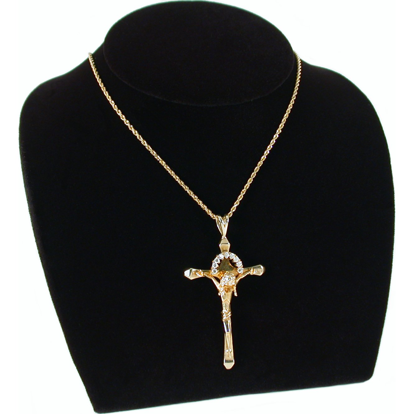 9 Pc Black Velvet Necklace Bust Chain Jewelry Display