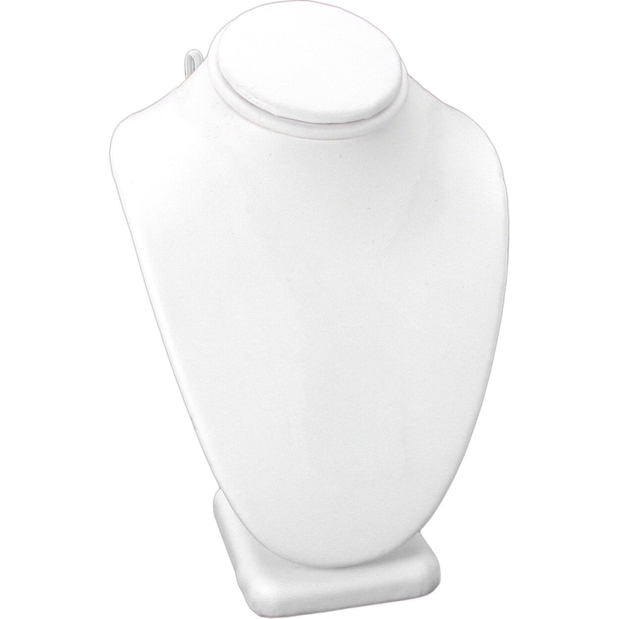 5 Pc White Necklace Bust Jewelry Chain Display 6 1/4"