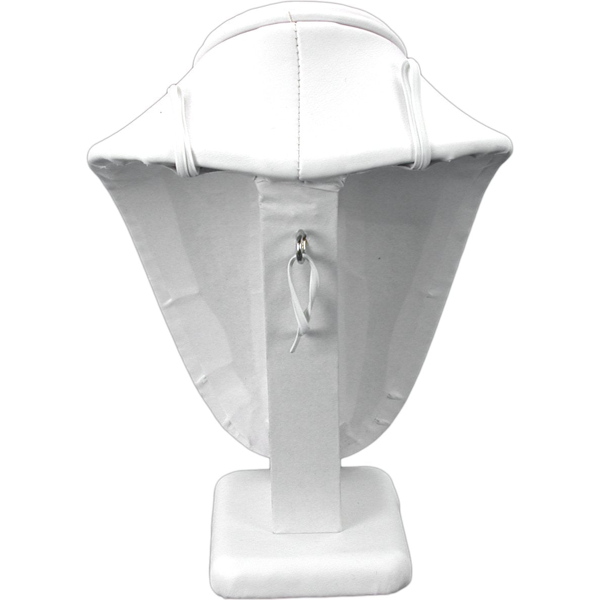 White Necklace Bust Jewelry Chain Display 6 1/4" New