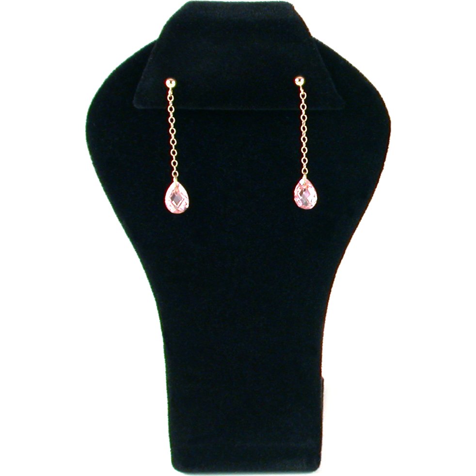 3 Pc Black Velvet Earring Display Jewelry Stand Set New