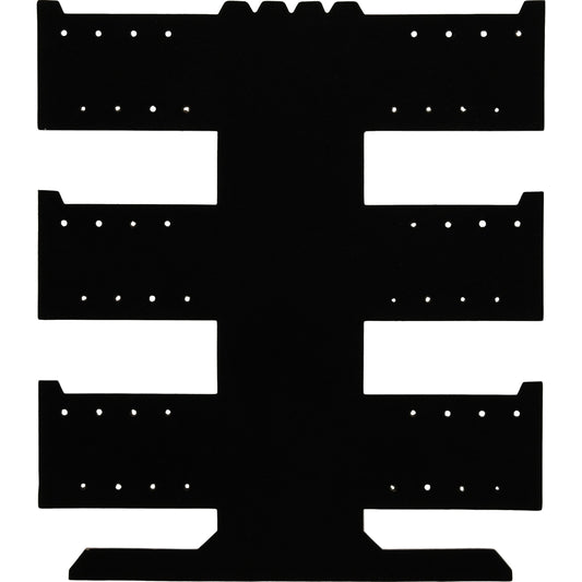 Earring T-Bar Display Stand Black Flocked 10 1/2"