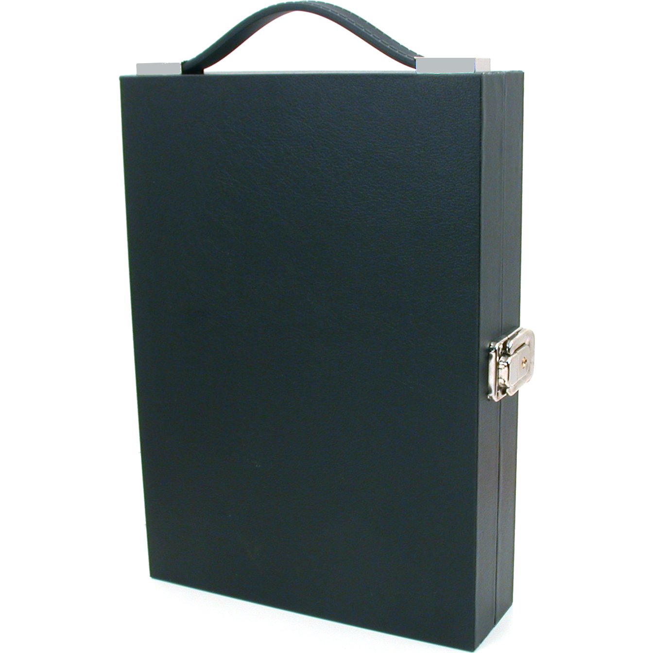 Jewelry Attache Travel Case Black Faux Leather 12 1/8"