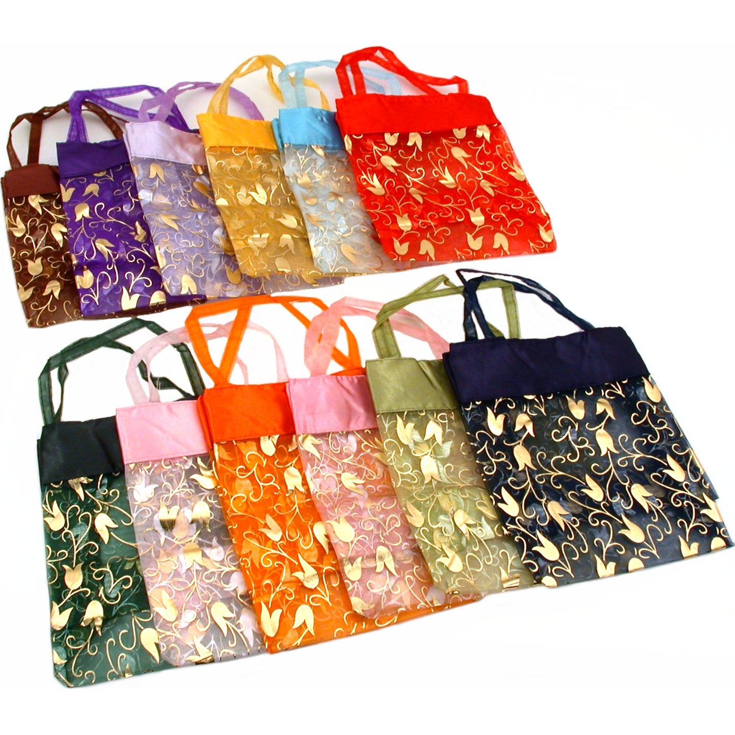 Organza Tote Bags Assorted 7" 12Pcs