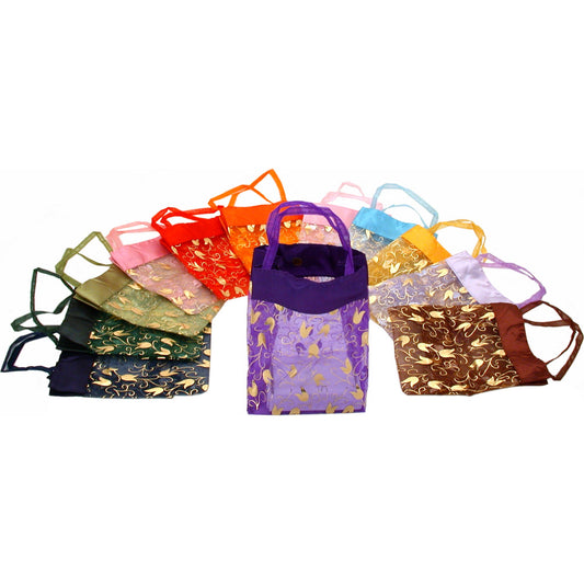 Organza Tote Bags Assorted 7" 12Pcs