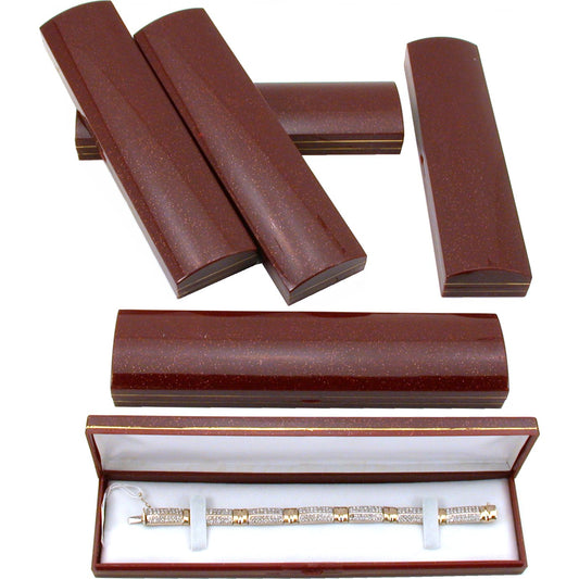 6 Red Gold Sparkle Bracelet Classy Gift Jewelry Boxes