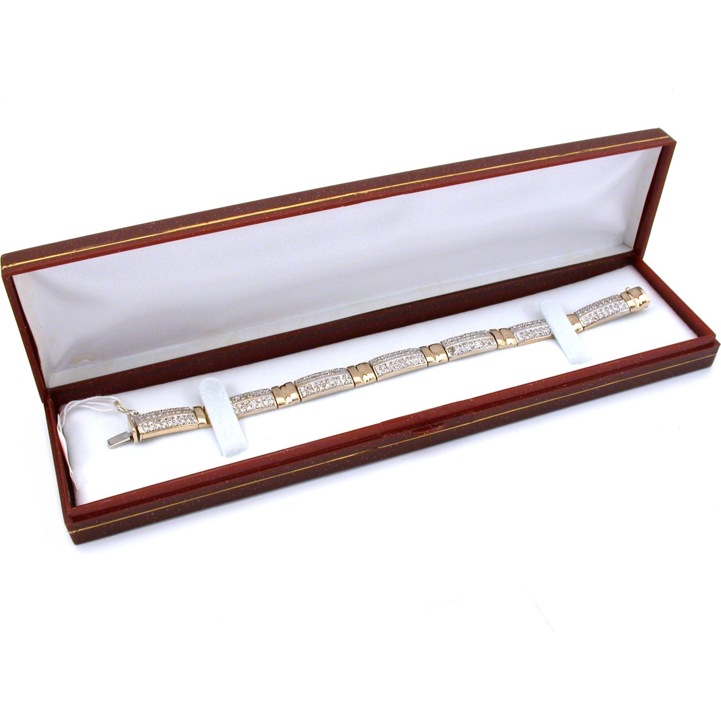 6 Red Gold Sparkle Bracelet Classy Gift Jewelry Boxes