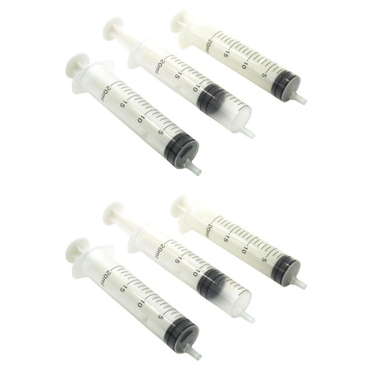 Plastic Syringes 20 ml 6pc Liquid Lubricant Measuring Watch & Clock Repair Tools
