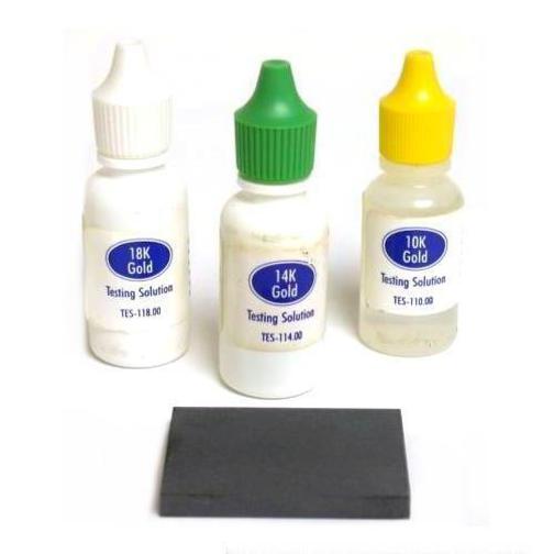 Testing Acid & Stone 10k 14k 18k Gold 3 Bottles – FindingKing