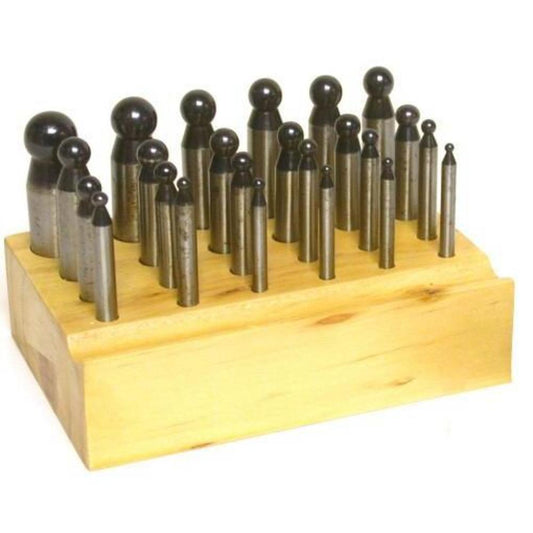 Dapping Punches Steel 24Pcs