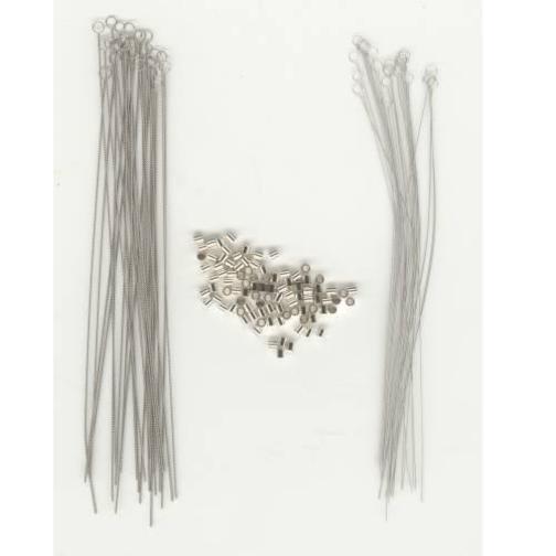 50 Twisted Beading Needles & 55 St. Silver Crimp Beads