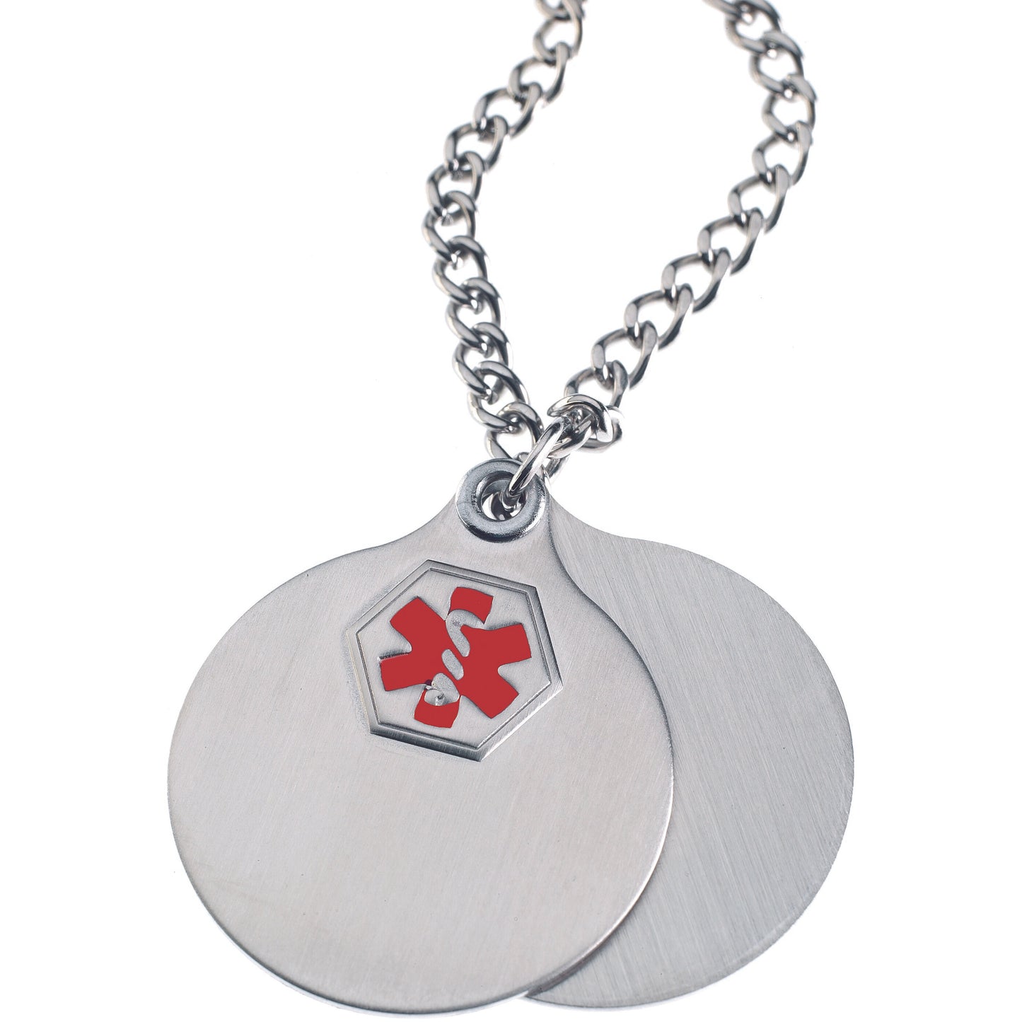 Medical ID Alert Charm Allergy Emergency Necklace 25"