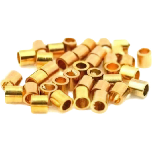 Crimp Beads Gold Plated 2mm 36Pcs