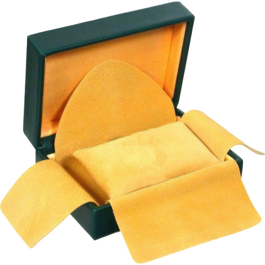 Watch Gift Box Green Faux Leather 5 3/4" (Only 1 Box)