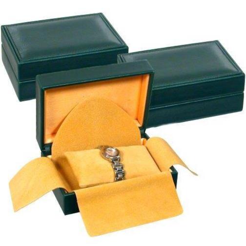 Leather Watch Display Boxes Case Green 3