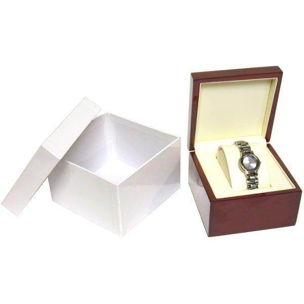 3 Rosewood Stained Watch Gift Boxes