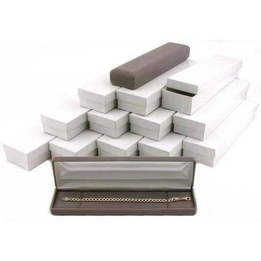 12 Gray Velvet Watch Bracelet Box Showcase Gift Display